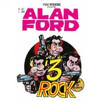 Copertina Alan Ford Anastatica n.62 - I 3 Rock con titolo e personaggi della serie