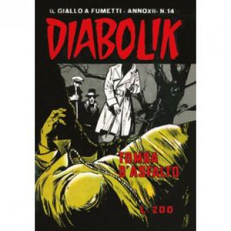 Copertina Diabolik Anastatika numero 14 - Tomba d'asfalto con il ladro in calzamaglia