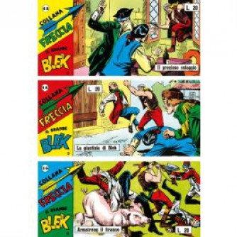 Copertina di Strisce Di Blek numero 9 con il personaggio Blek, fumetto western della Collana Freccia