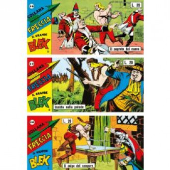 Copertina de Il Grande Blek - Le Strisce con il protagonista biondo, fumetto anastatico della Collana Freccia