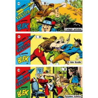 Copertina di Strisce Di Blek con il protagonista Blek, eroe dei trappers, nella versione anastatica della Collana Freccia