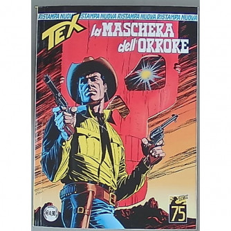 Copertina di Tex Nuova Ristampa con il ranger Tex e la maschera dell'orrore, fumetto western italiano