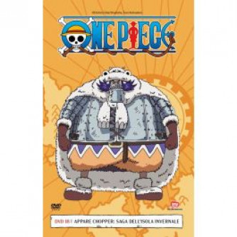 Copertina DVD 18 One Piece con titolo in evidenza e personaggi della saga dell'Isola Invernale