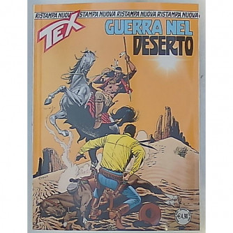Copertina di TEX NUOVA RISTAMPA con Tex in guerra nel deserto, fumetto western italiano