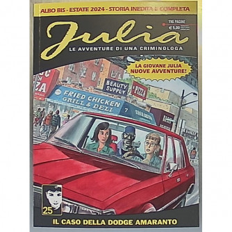 Copertina di Julia Speciale Bis-Estate 2024, fumetto con la criminologa Julia e il caso della Dodge Amaranto