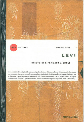 libro 900 italiano - Cristo si è fermato a Eboli di LEVI