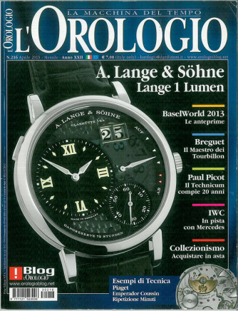 L'OROLOGIO - Rivista mensile nr.216 Aprile 2013