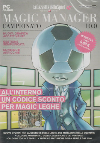 Magic Manager 10.0 - PC CD-ROM - Lsa Gazzetta dello Sport