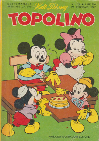 Topolino - Walt Disney - ARNOLDO MONDADORI EDITORE - Numero 1109