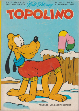 Topolino - Walt Disney - ARNALDO MONDADORI EDITORE - Numero 1002
