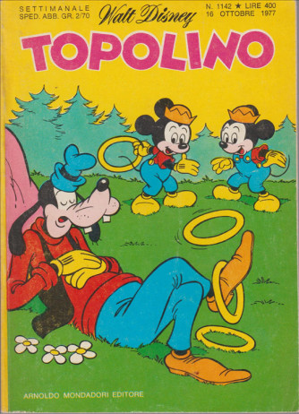 Topolino - Walt Disney - ARNALDO MONDADORI EDITORE - Numero 1142