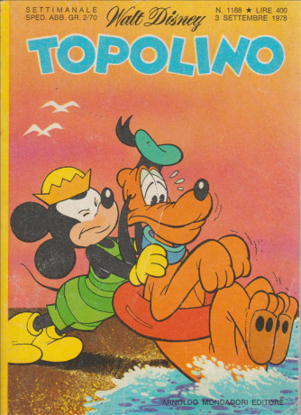 Topolino - Walt Disney - ARNALDO MONDADORI EDITORE - Numero 1188