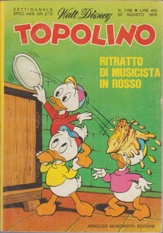Topolino - Walt Disney - ARNALDO MONDADORI EDITORI - Numero 1186