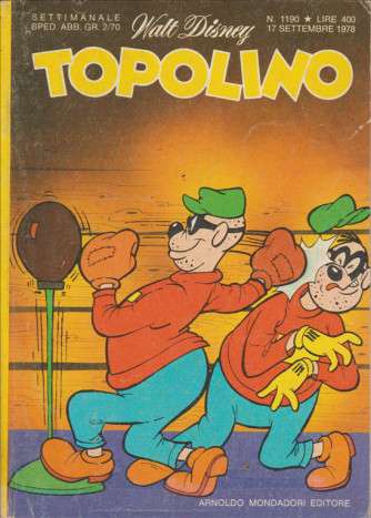 Topolino - Walt Disney - ARNALDO MONDADORI EDITORI - Numero 1190