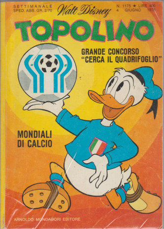 Topolino - Walt Disney - ARNALDO MONDADORI EDITORI - Numero 1175