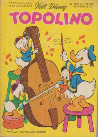 Topolino - Walt Disney - ARNALDO MONDADORI EDITORI - Numero 1137
