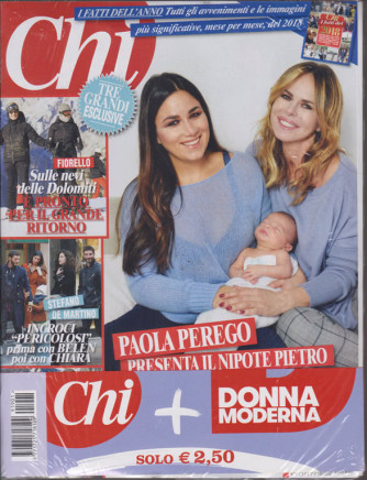Chi+Donna Moderna - n. 1 - 3 gennaio 2019 - settimanale - 2 riviste