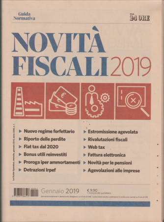 Novità fiscali 2019 - Guida normativa - n. 1 - gennaio 2019 - mensile