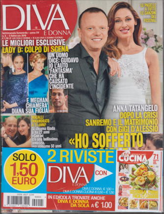 Diva E Donna+ - Cucina - n. 5 - 5 febbraio 2019 - settimanale femminile - 2 riviste