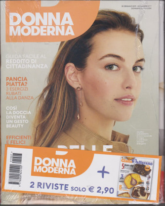 Donna Moderna + Giallo zafferano - n. 7 - 30 gennaio 2019 - settimanale - 2 riviste
