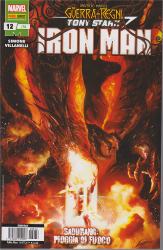 Marvel - Iron Man - La guerra dei Regni - n. 76 - mensile - 10 ottobre 2019 - Sadurang: pioggia di fuoco