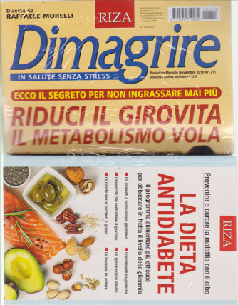 Dimagrire + il libro La dieta antidiabete - n. 211 - mensile - novembre 2019