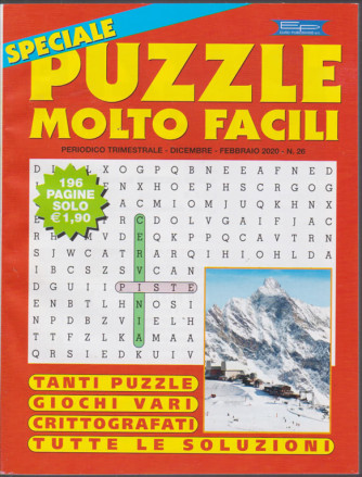 Speciale Puzzle Molto facili - n. 26 - trimestrale - dicembre - febbraio 2020 - 196 pagine