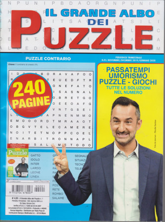 Il Grande Albo dei puzzle - n. 1 - trimestrale - novembre - dicembre - gennaio 2020 - 240 pagine
