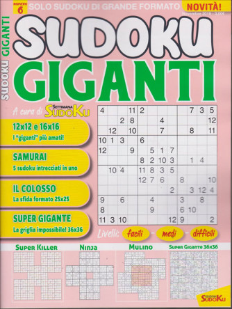 Sudoku Giganti - n. 6 - mensile - novembre 2019 - 