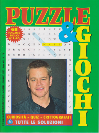 Puzzle  &  Giochi - n. 78 - bimestrale - dicembre - gennaio 2020 - 68 pagine - 