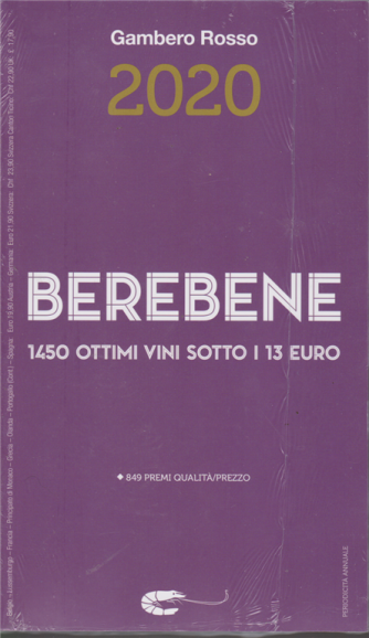 Berebene - Gambero Rosso 2020 - 1450 ottimi vini sotto i 13 euro - annuale - 14/11/2019 - 