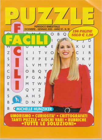 Puzzle facili facili - n. 35 - bimestrale - dicembre - gennaio 2020 - 196 pagine - Michelle Hunziker