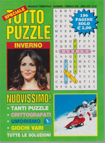 Speciale Tutto Puzzle - n. 93 - trimestrale - dicembre - febbraio 2020 - 196 pagine - inverno