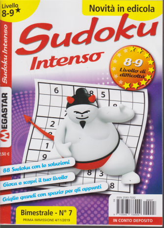 Sudoku Intenso - Liv.8-9 - n. 7 - bimestrale - 4/11/2019