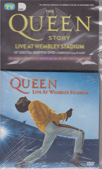 Gli speciali musicali di Sorrisi n. 35 - 19 novembre 2019 - The Queen story - Live at wembley stadium - n. 12 - doppio dvd + libretto