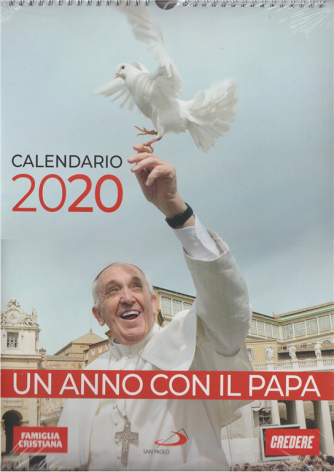 Calendario 2020 Un anno con il PAPA cm. 27,5 x 30 c/spirale 