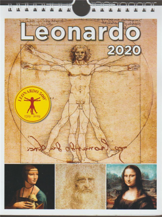Calendario LEONARDO 2020 da parete e da tavolo - cm. 16,5 x 21 c/spirale