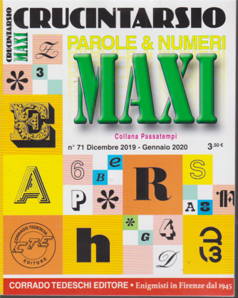 Maxi Crucintarsio - n. 71 - trimestrale - dicembre 2019 - gennaio 2020