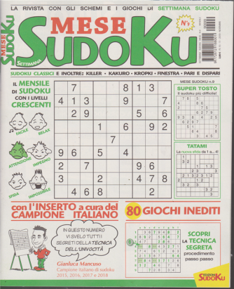 Settimana Sudoku Mese - n. 9 - mensile - 15/11/2019