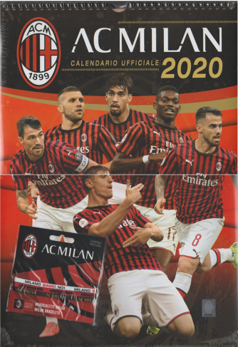 Calendario ufficiale AC MILAN 2020  - cm. 32 x 30 c/spirale + Braccialetti
