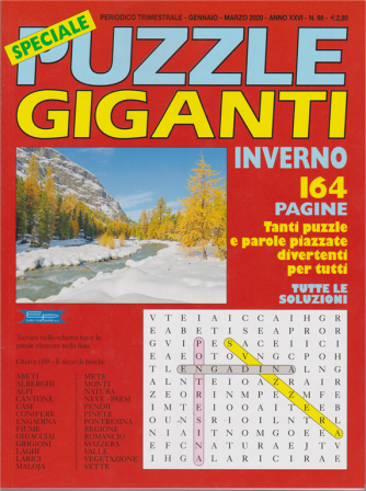 Speciale Puzzle Giganti inverno - n. 98 - trimestrale - gennaio - marzo 2020 - 164 pagine