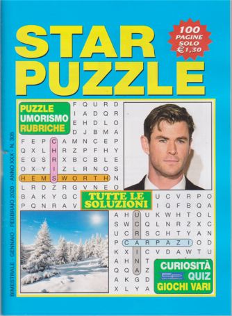 Star Puzzle - n. 305 - bimestrale - gennaio - febbraio 2020 - 100 pagine