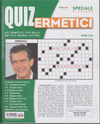 Quiz Ermetici - n. 1 - 6/12/2019 - trimestrale - 