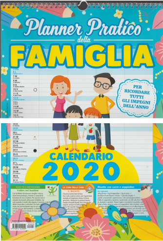 Calendario 2020 Planner pratico della famiglia - cm. 29 x 42 con spirale 