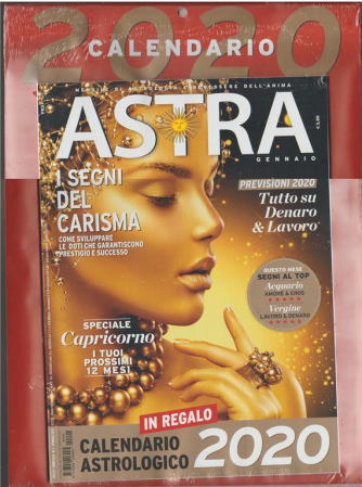 Astra mensile Gennaio 2019 + Calendario Astrologico 2020  cm.24 x 33