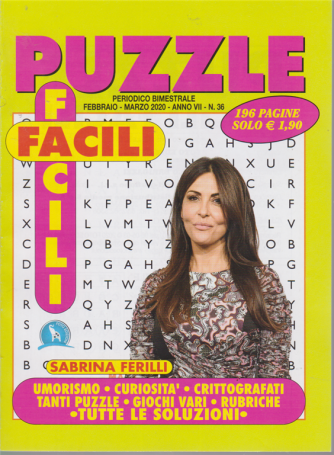 Puzzle facili facili - n. 36 - febbraio - marzo 2020 - bimestrale - 196 pagine Sabrina Ferilli