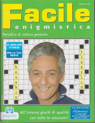 Facile enigmistica - n. 205 - bimestrale - 8/1/2020 - Rosario Fiorello