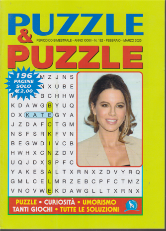 Puzzle & puzzle - n. 162 - bimestrale - febbraio - marzo 2020 - 196 pagine