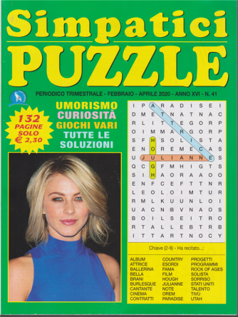 Simpatici puzzle - n. 41 - trimestrale - febbraio - aprile 2020 - 132 pagine