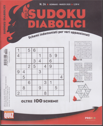 Solo sudoku diabolici - n. 24 - gennaio - marzo 2020 - trimestrale